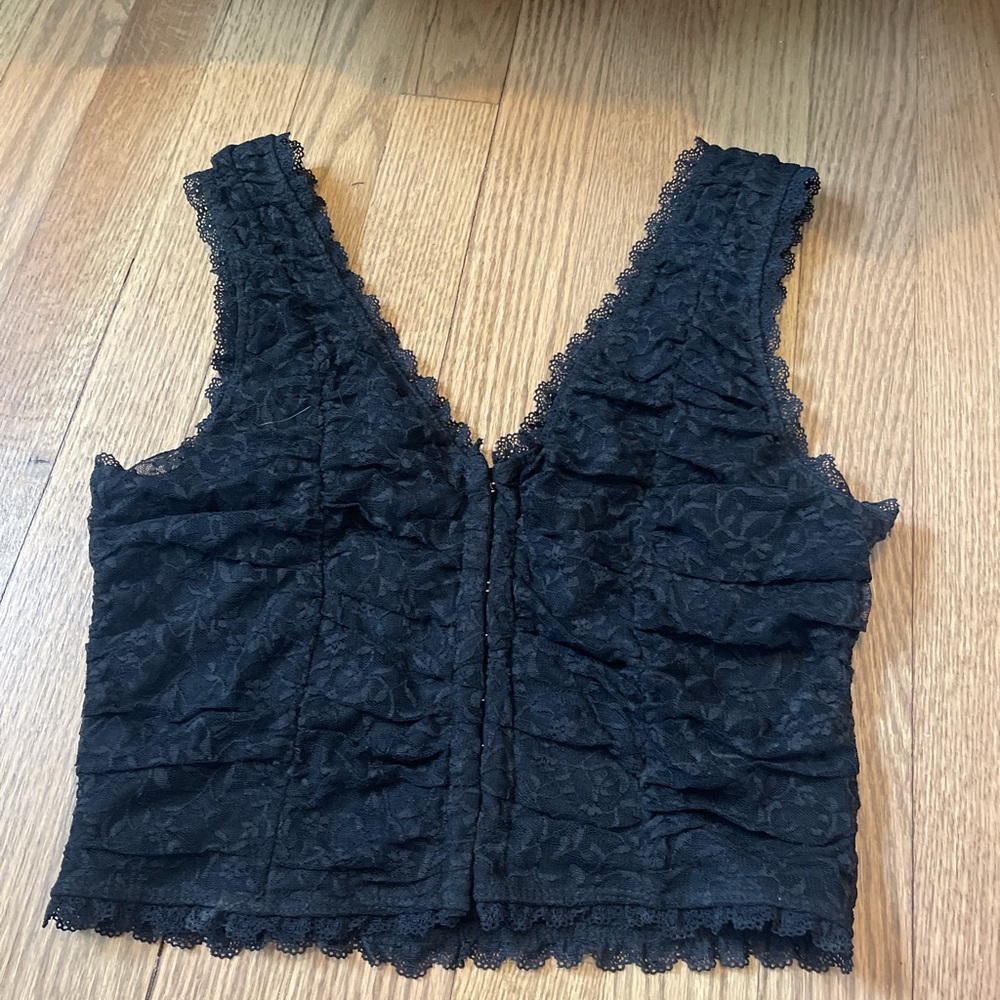 black lace crop top , from garage size: XL